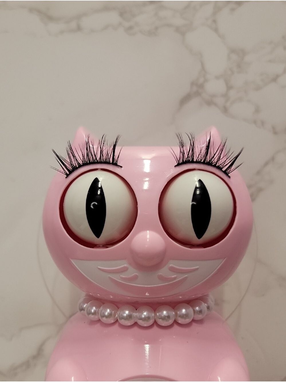 Bubblegum Pink Miss Kitty Cat klock clock - Picture 2 of 8